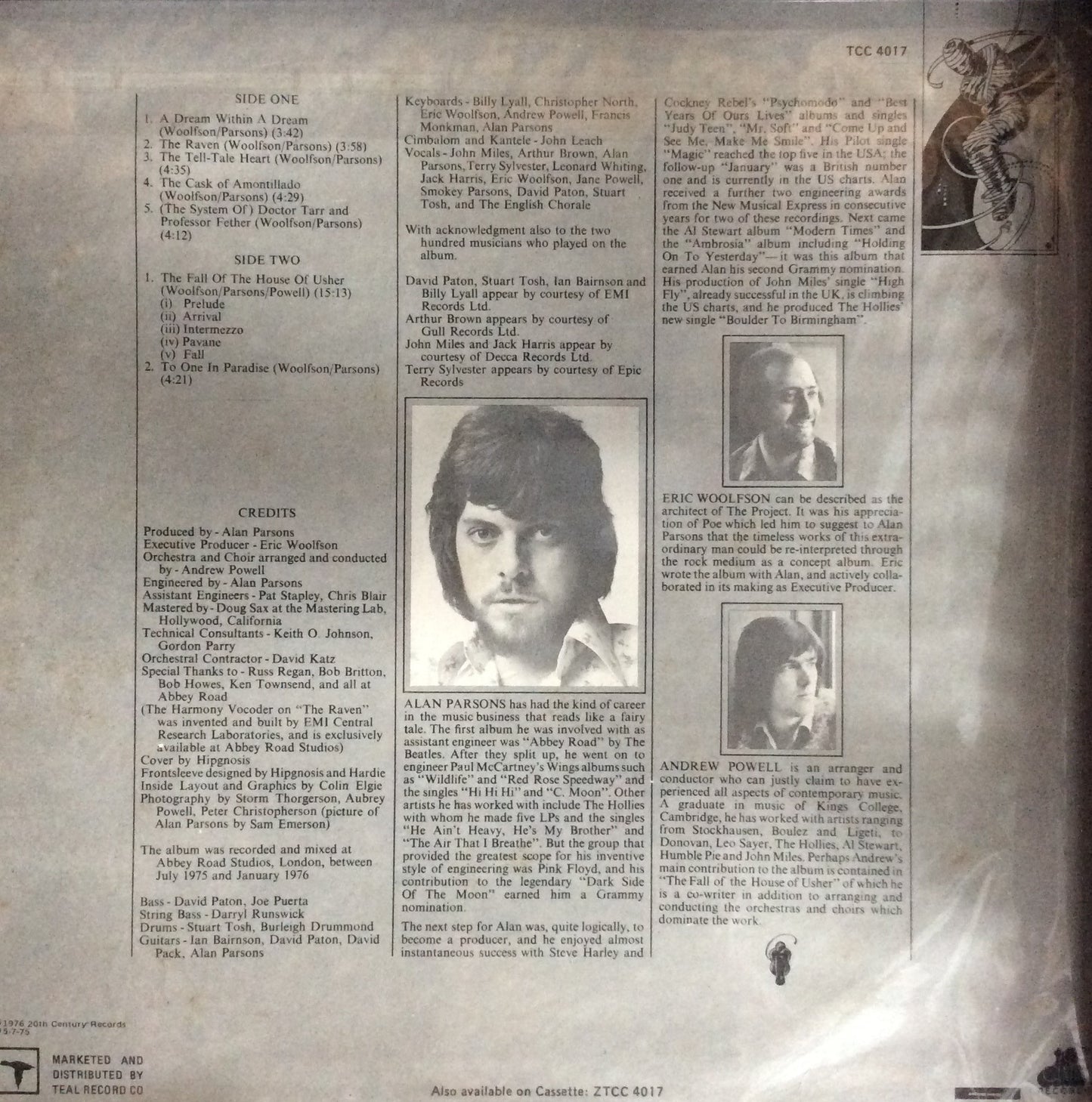 Allan Parsons Project, The - Tales Of Mystery And Imagination Edgar Allan Poe