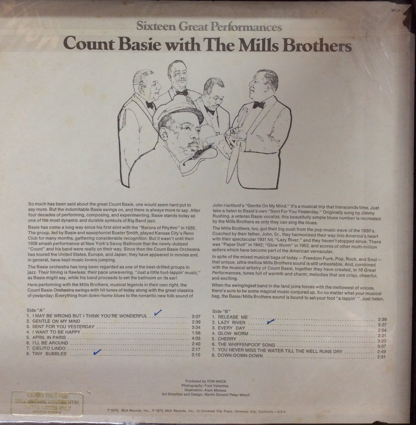 Count Basie With The Mills Brothers - Sixteen Great Performances