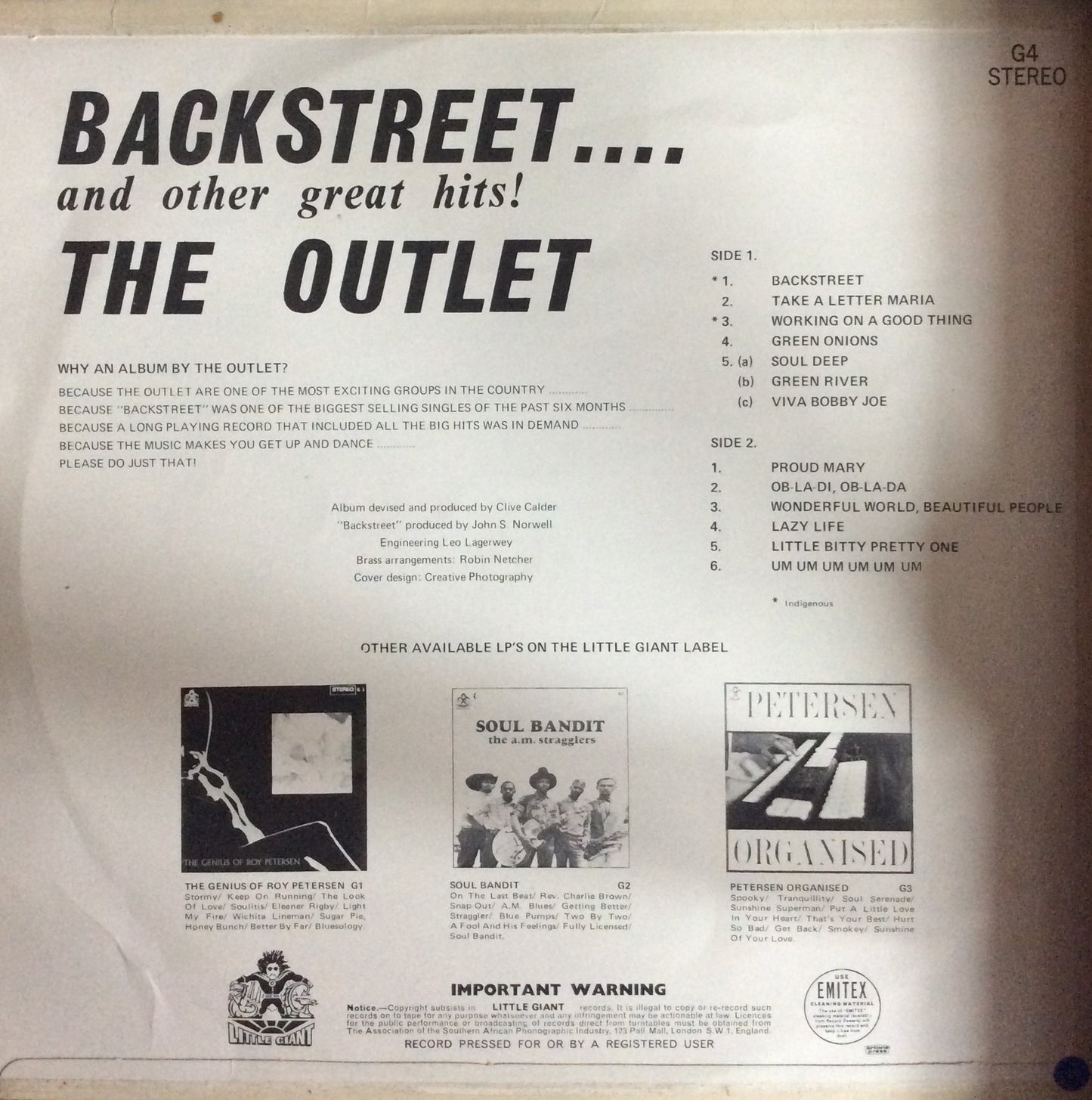 Outlet, The - Backstreet and Other Great Hits
