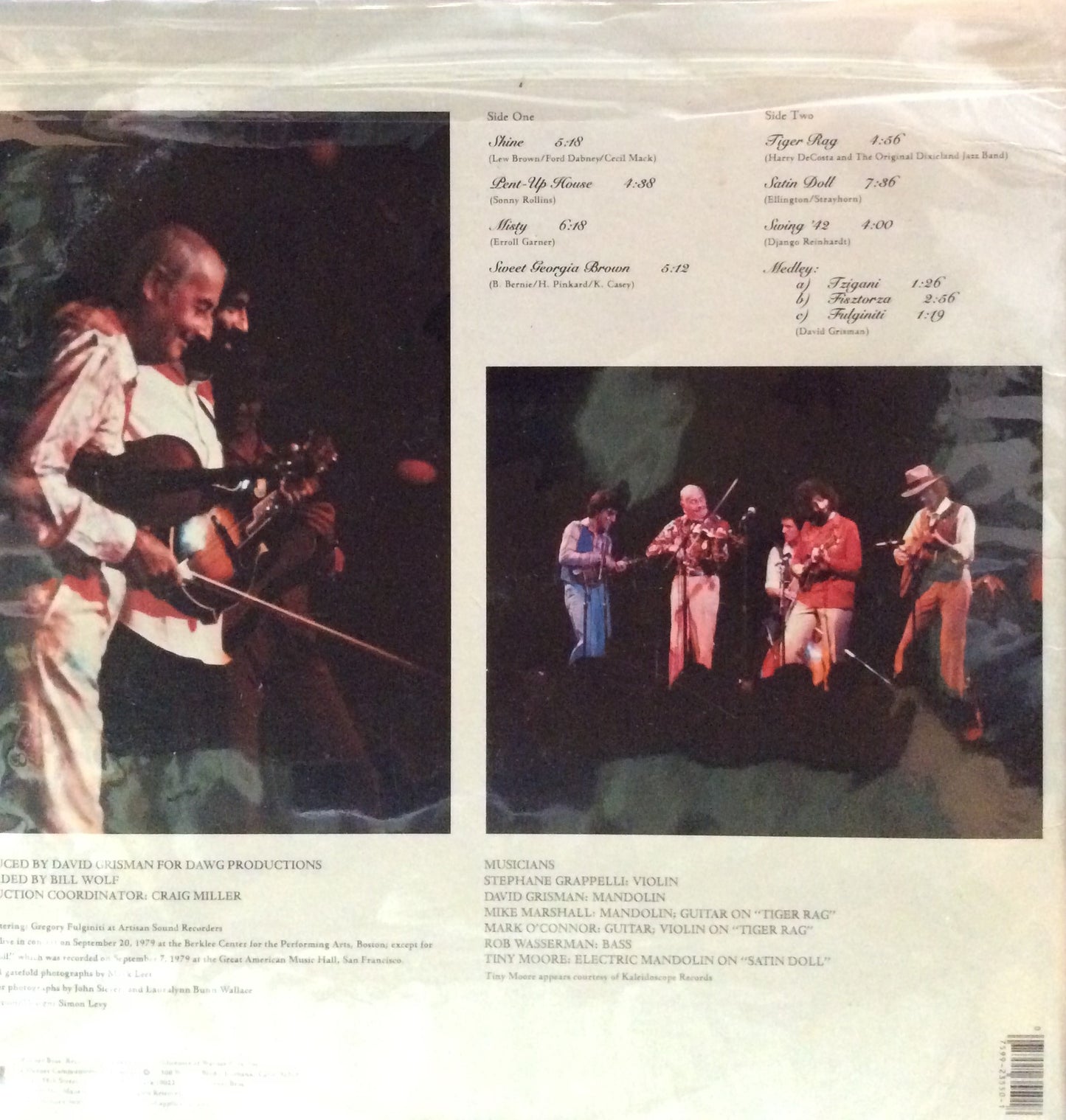 Stephane Grappelli & David Grisman - Live
