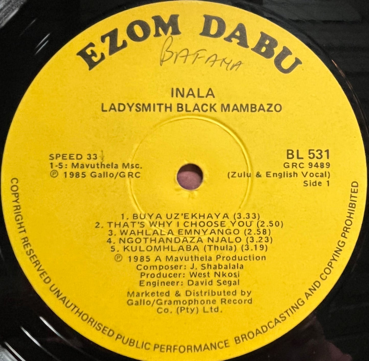 Ladysmith Black Mambazo - Inala