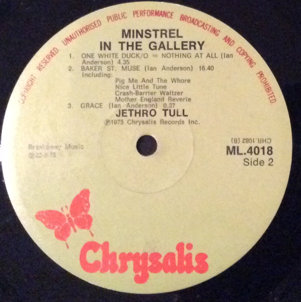 Jethro Tull - Minstrel In The Gallery