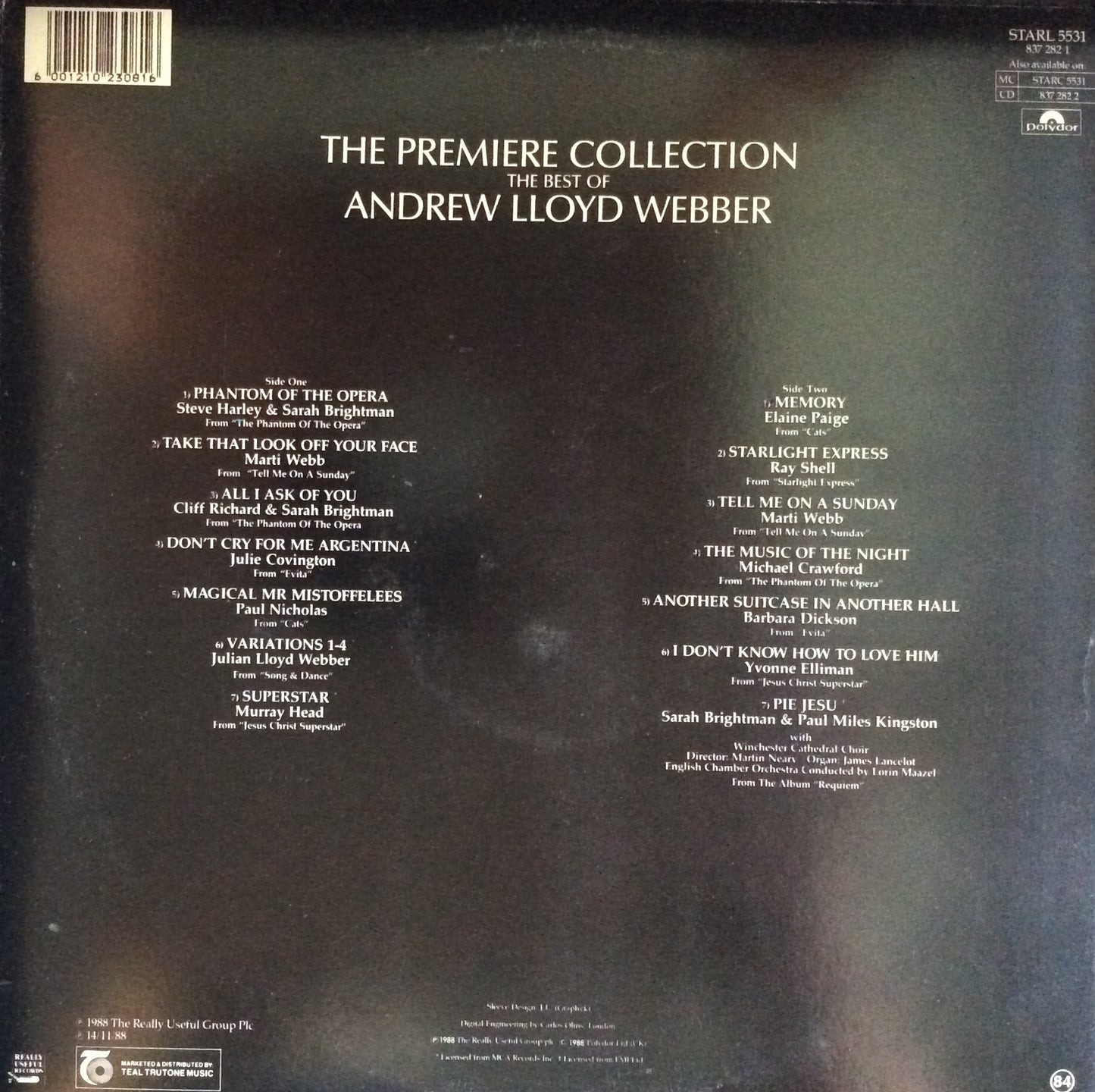 Various Artists - The Best Of Andrew Lloyd Webber (The Premiere Collection)