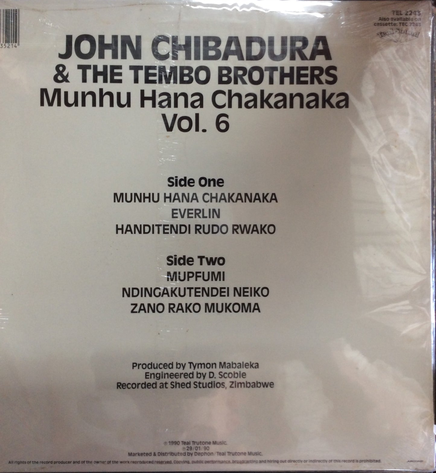 John Chibadura & The Tembo Brothers - Munhu Hana Chakanaka Vol.6