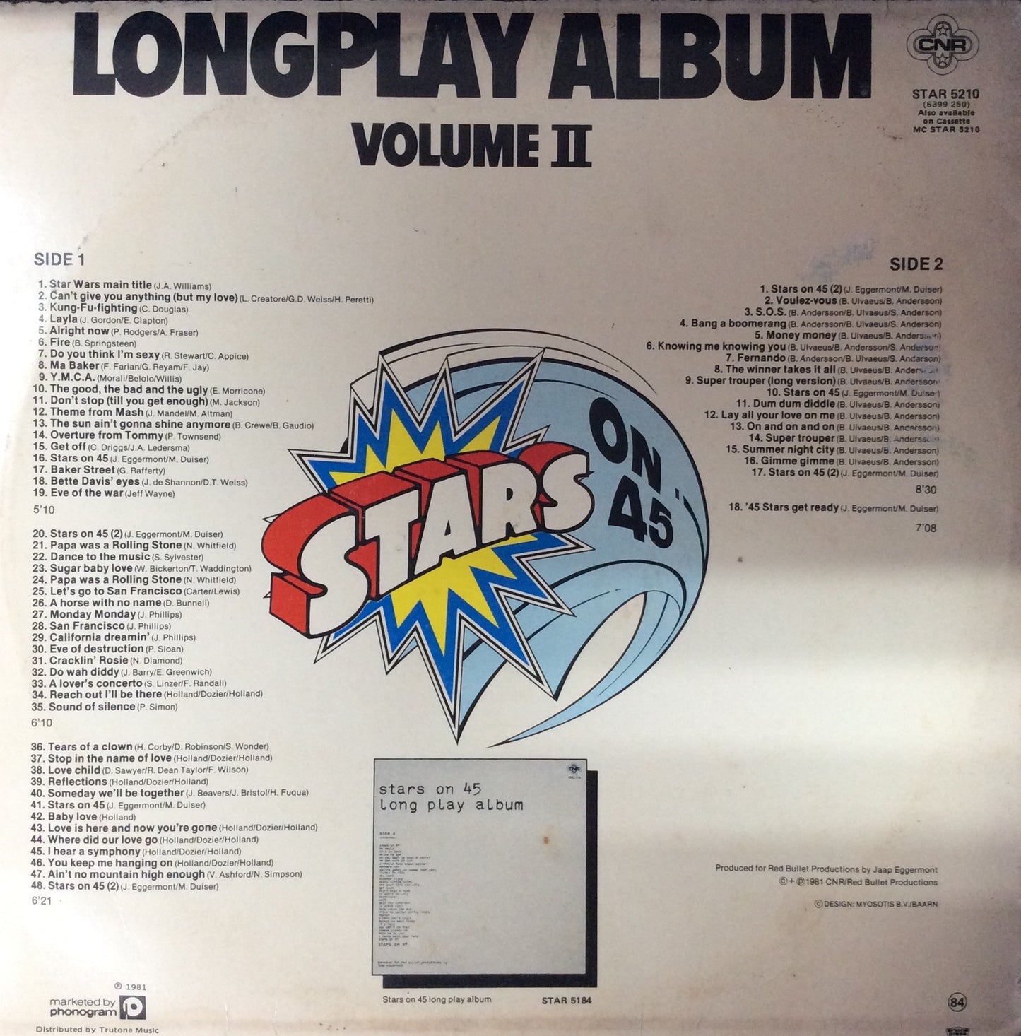 Various Artists - Stars On 45 Longplay Album Volume 2