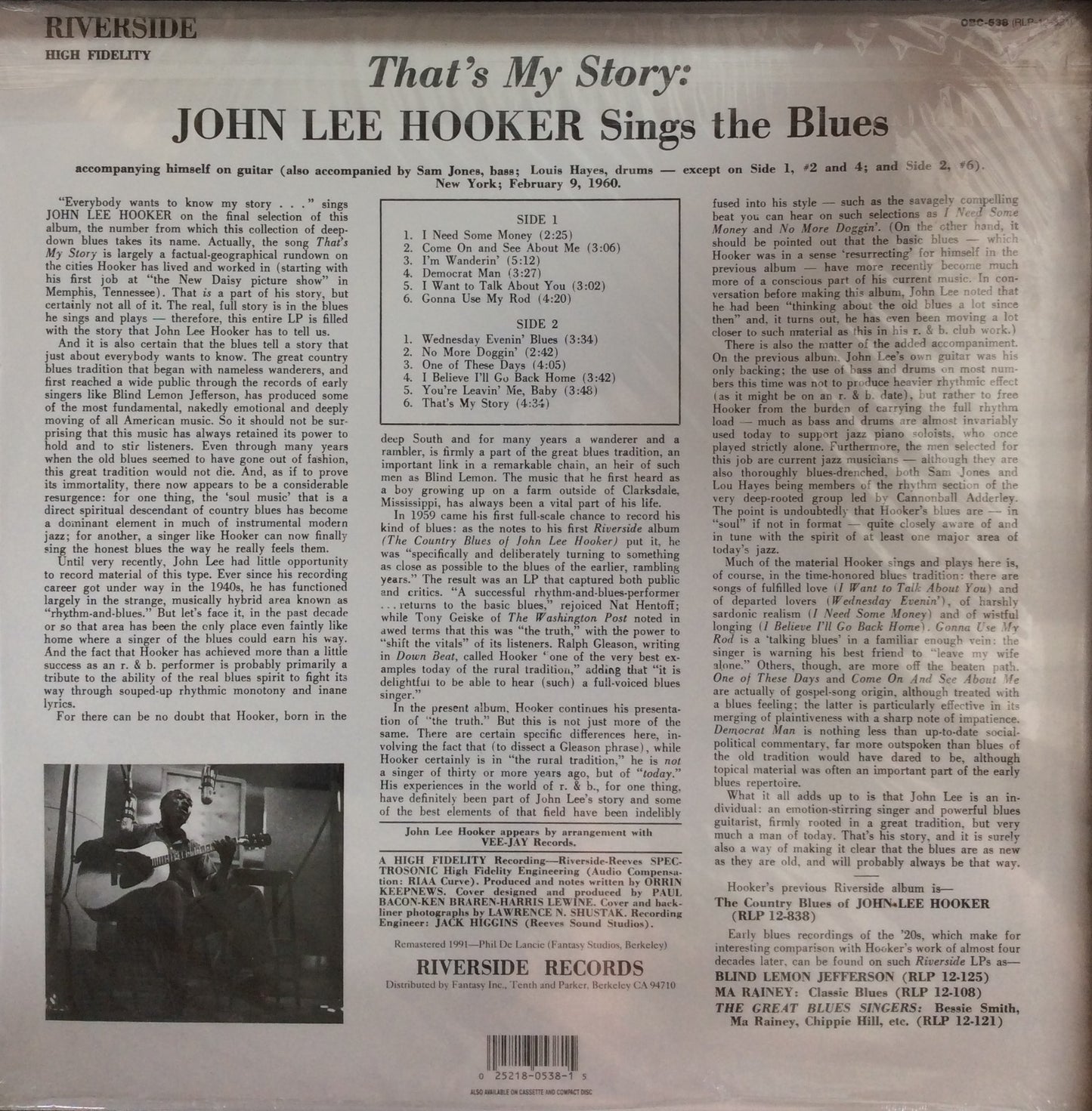 John Lee Hooker - Sings The Blues
