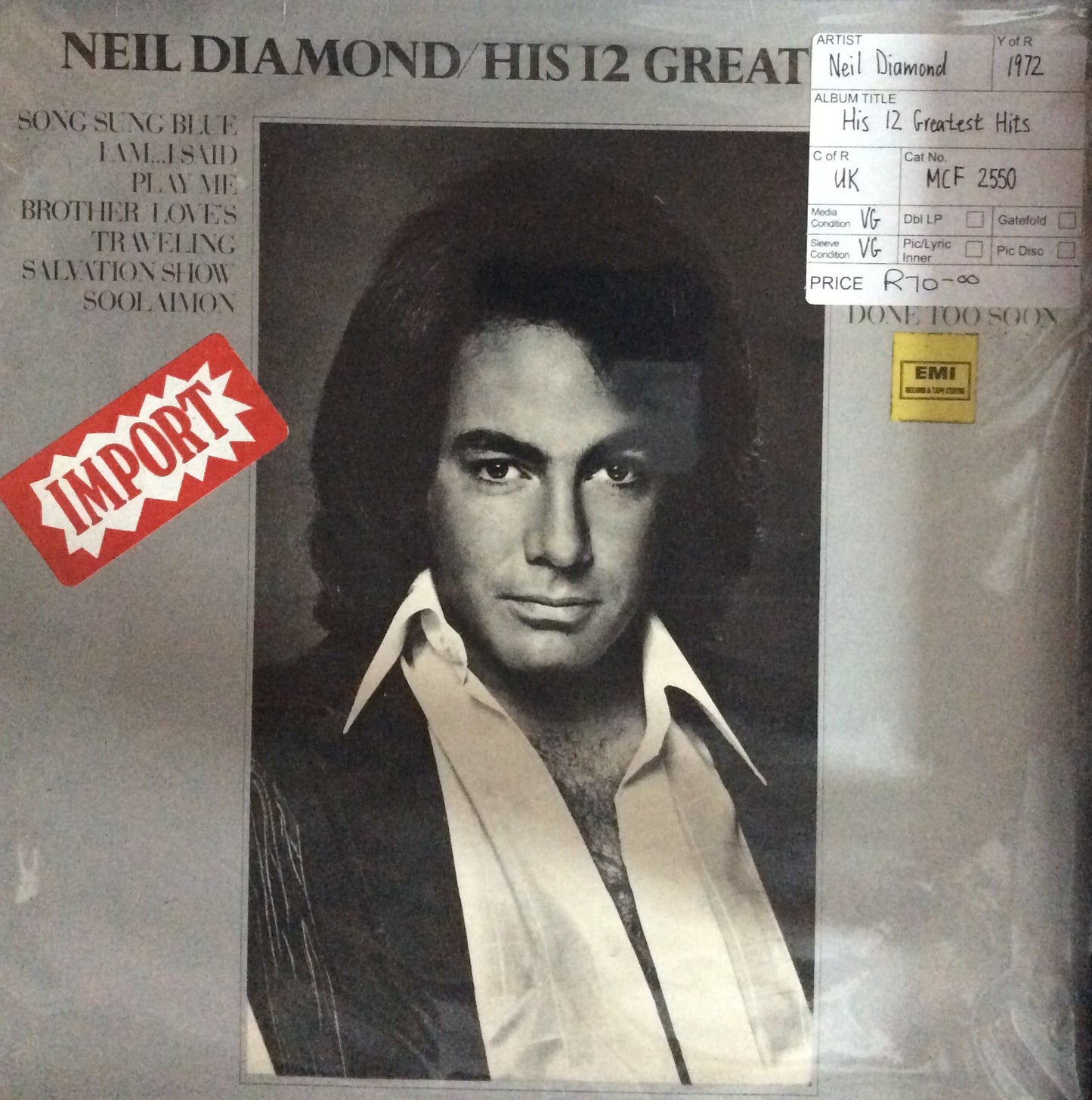 Neil Diamond - His 12 Greatest Hits