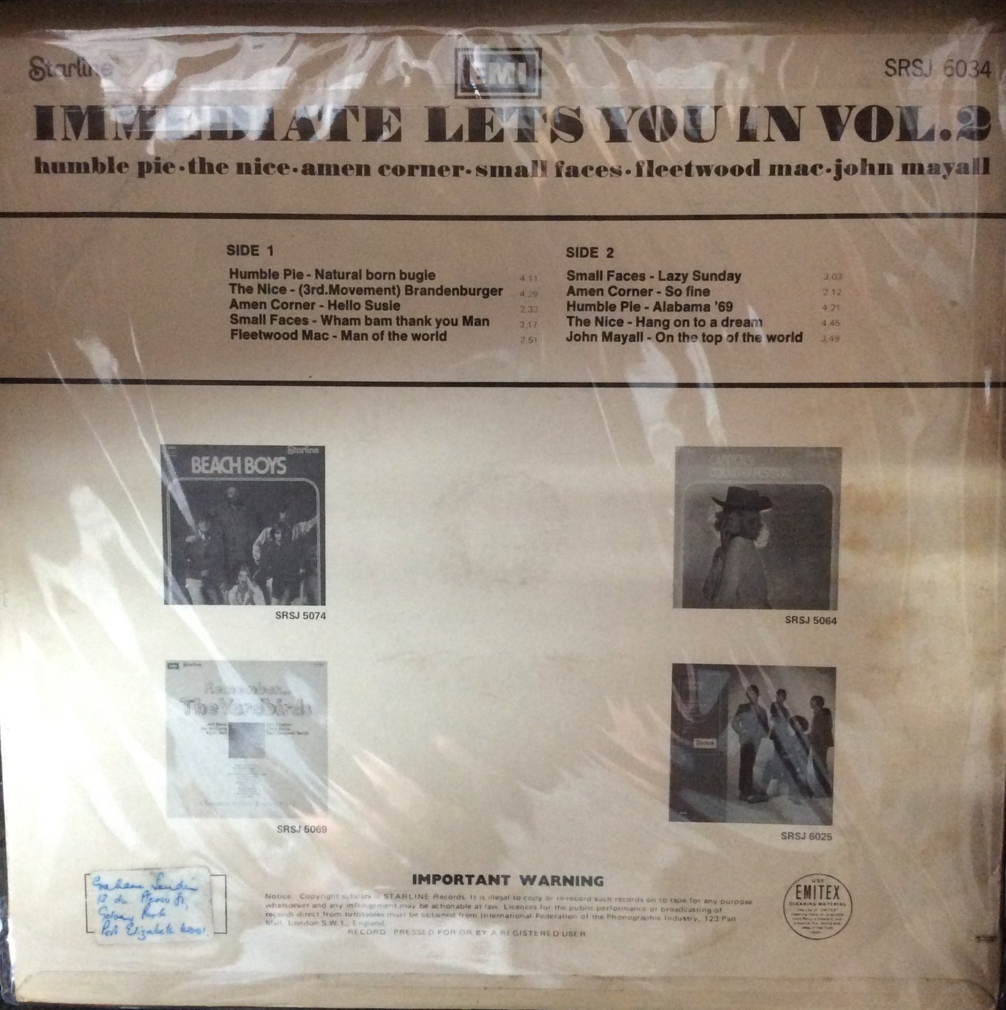 Various Artists - Immediate Let's You In Vol. 2