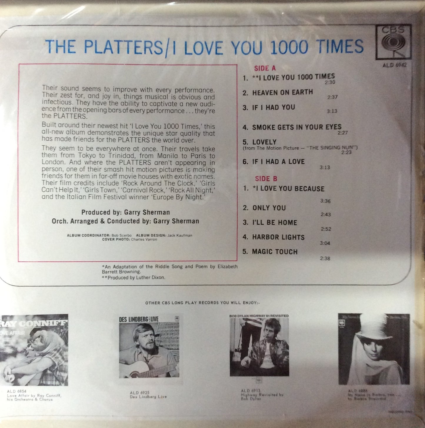 Platters, The - I Love You 1000 Times