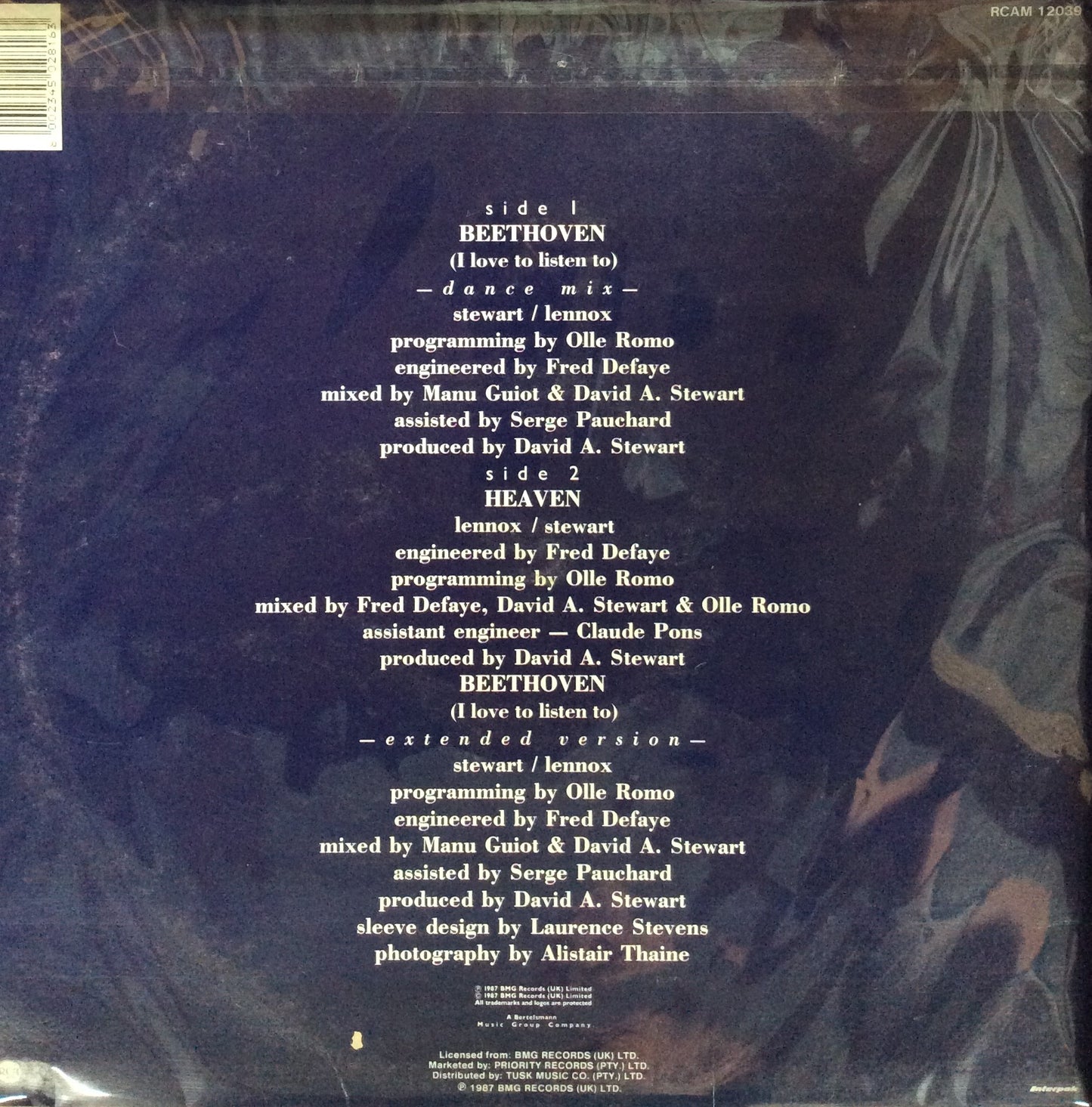 Eurythmics - Beethoven - 12" Maxi