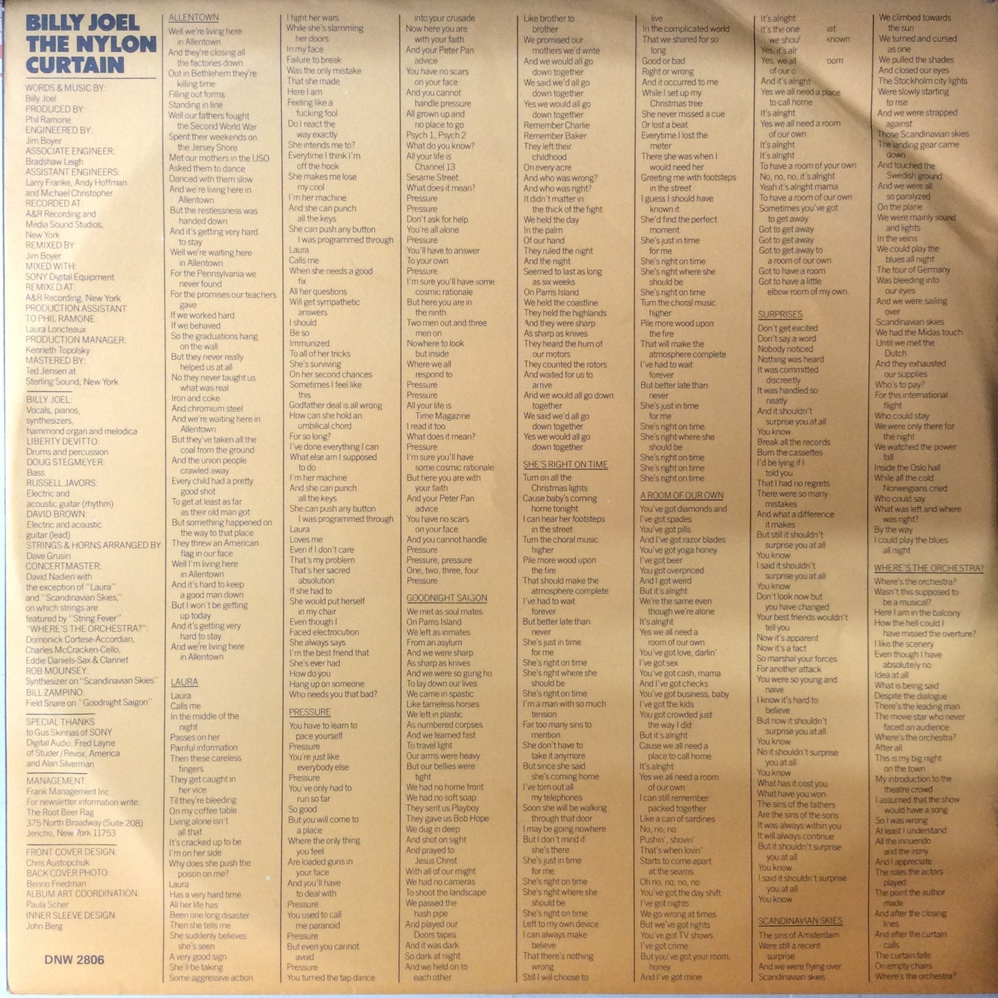 Billy Joel - The Nylon Curtain