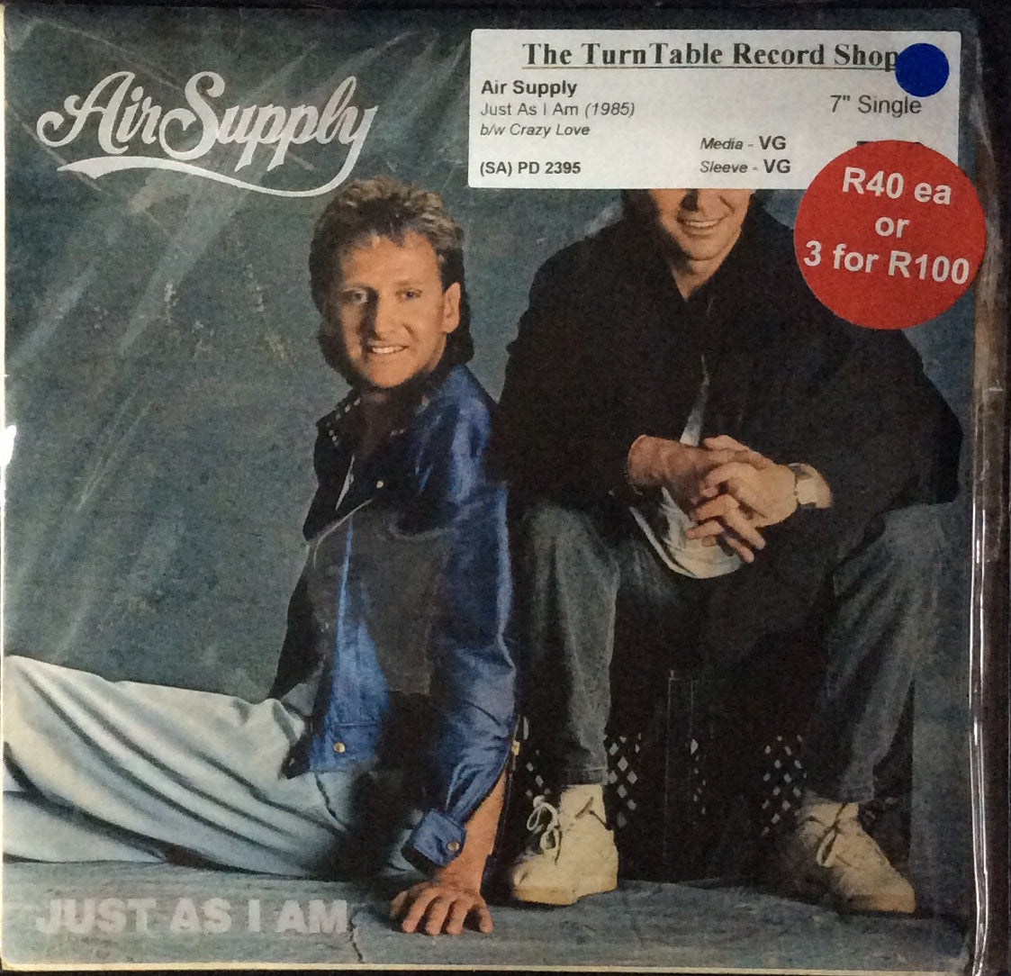 Air Supply - Just As I Am (7" Single)