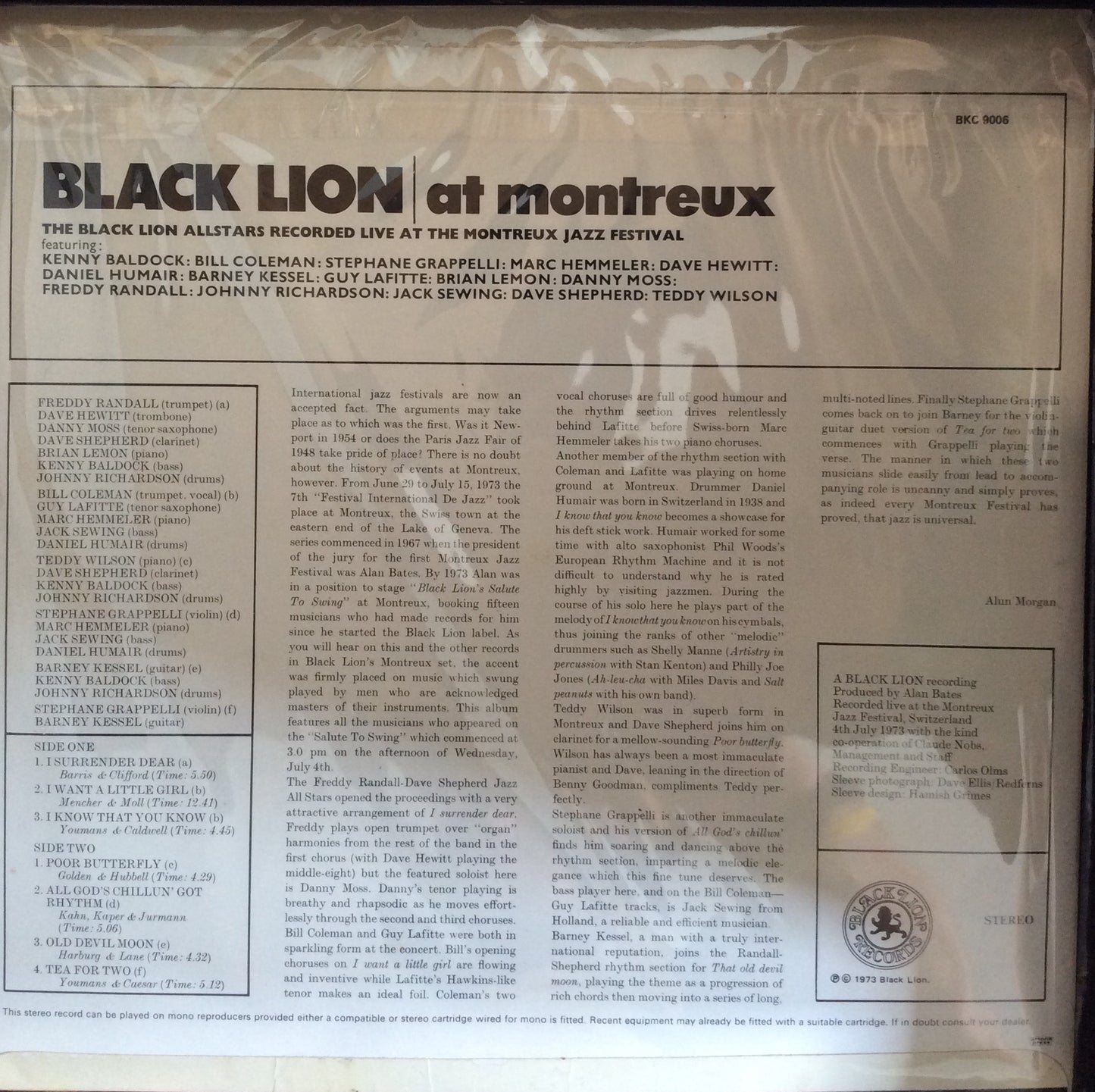 Black Lions - Black Lion At Montreux