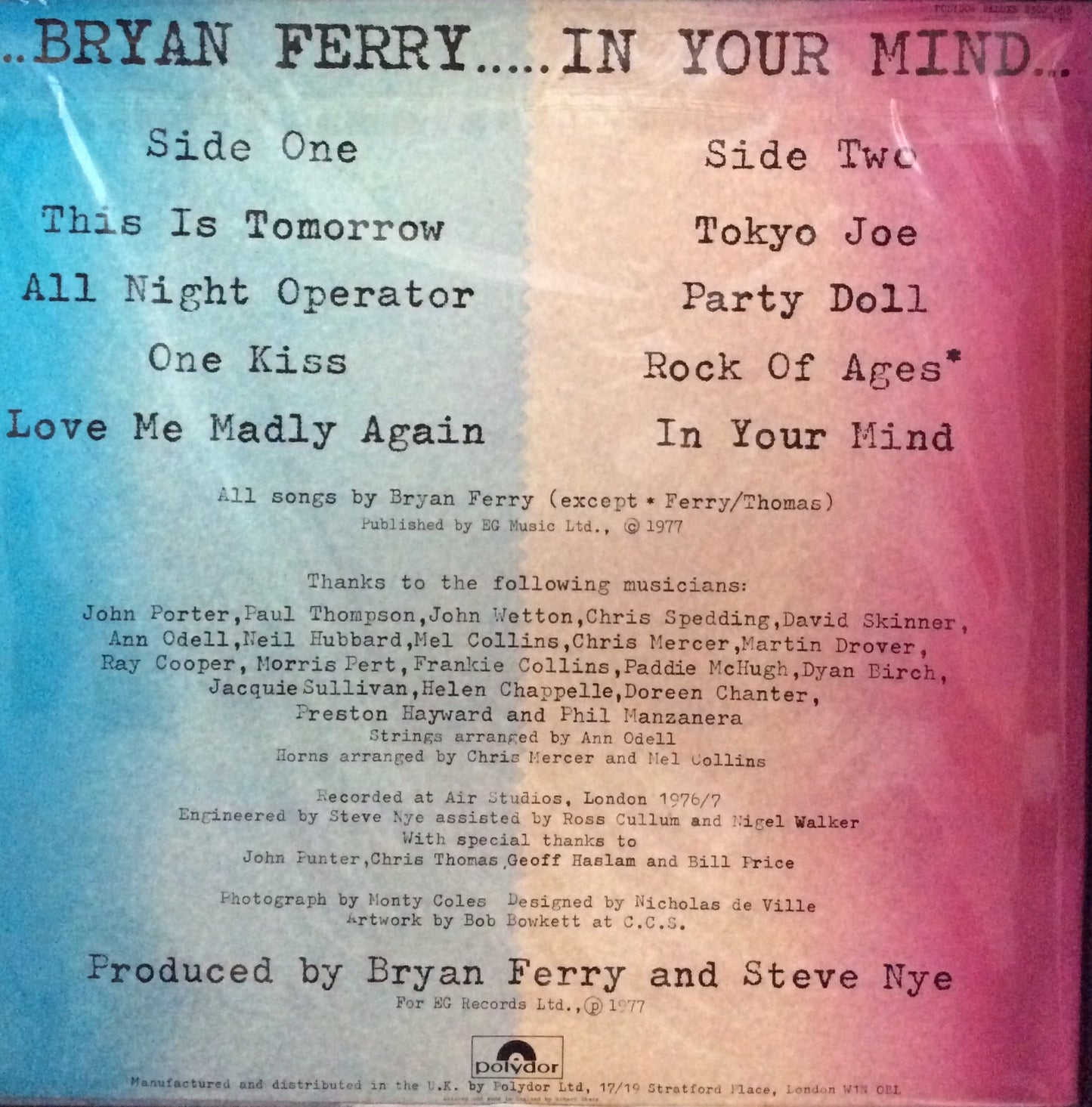 Bryan Ferry - In Your Mind