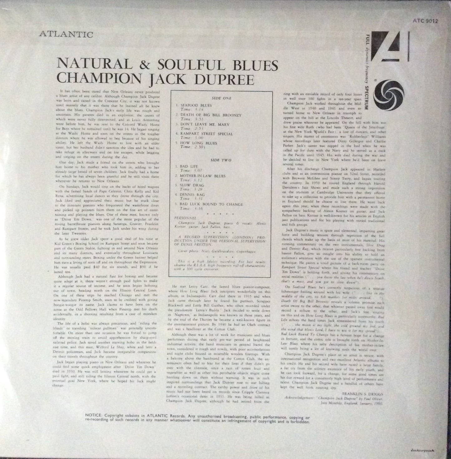 Champion Jack Dupree - Natural & Soulful Blues