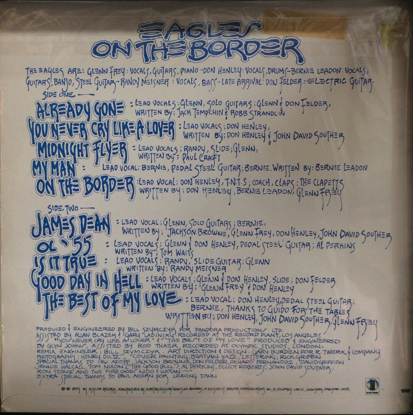 Eagles - On The Border