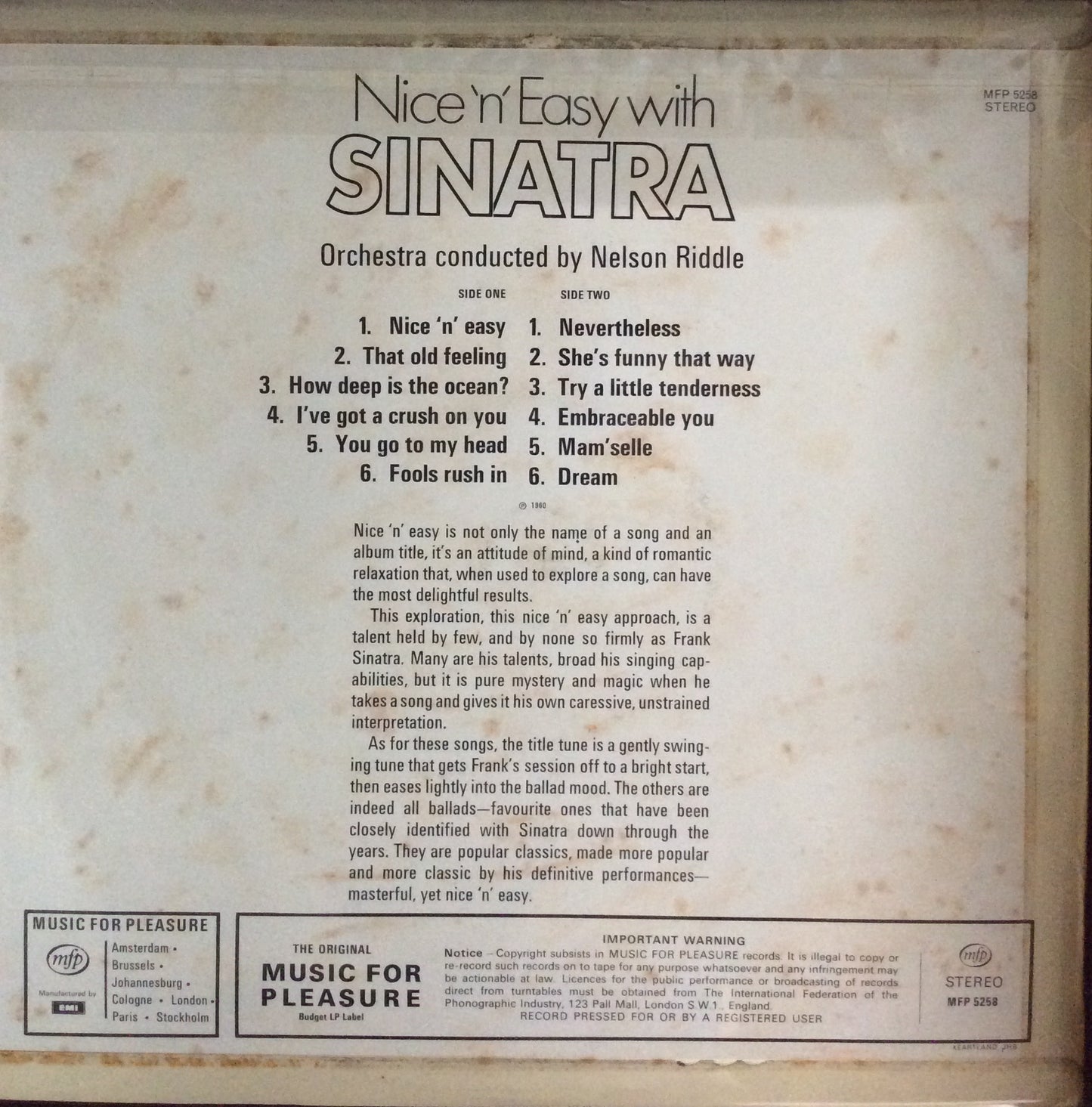 Frank Sinatra - Nice 'N' Easy With Sinatra