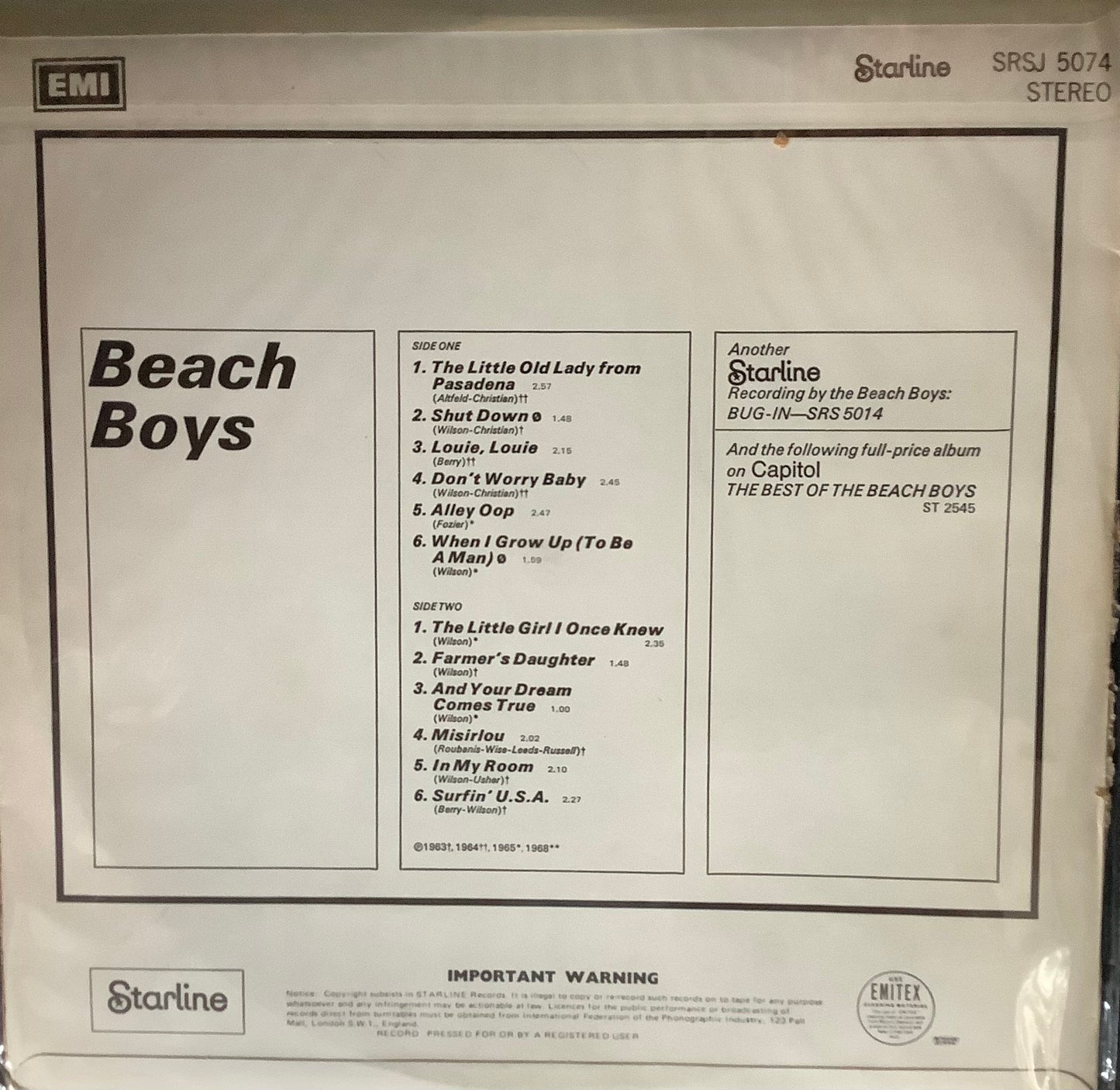 Beach Boys, The - Beach Boys