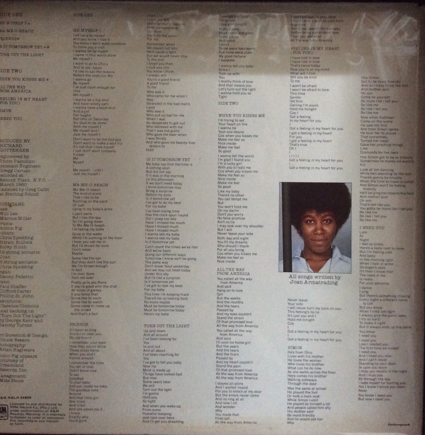 Joan Armatrading - Me Myself I