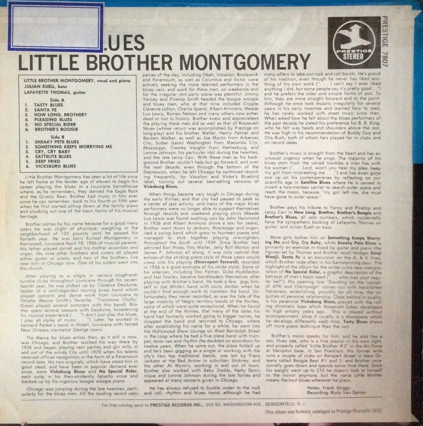 Little Brother Montgomery - Tasty Blues