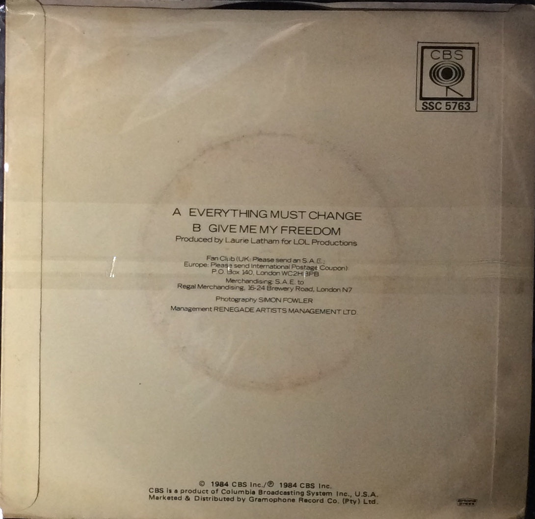Paul Young - Everything Must Change (7" Single)