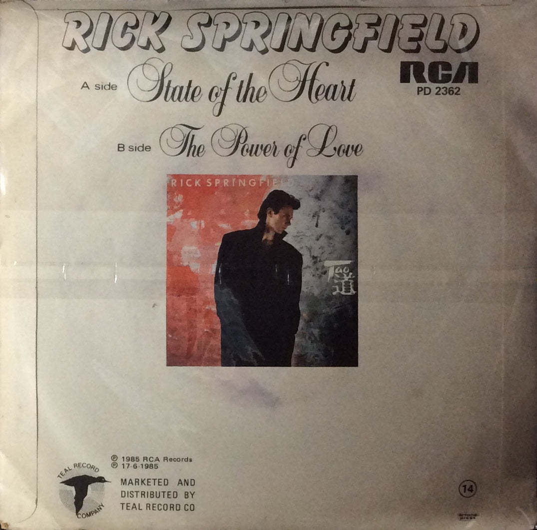 Rick Springfield - State Of The Heart (7" Single)