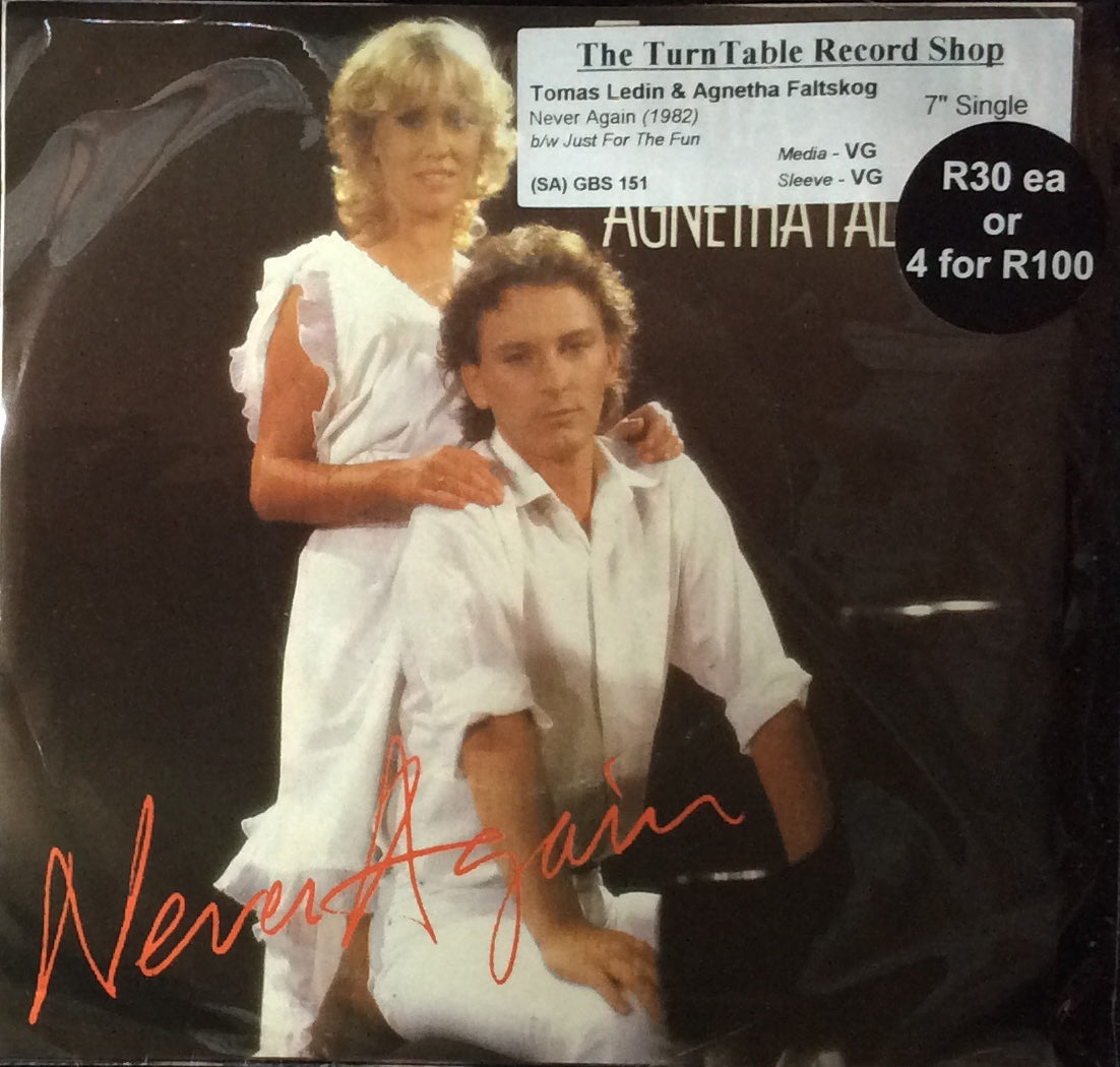Tomas Ledin & Agnetha Faltskog - Never Again (7" Single)