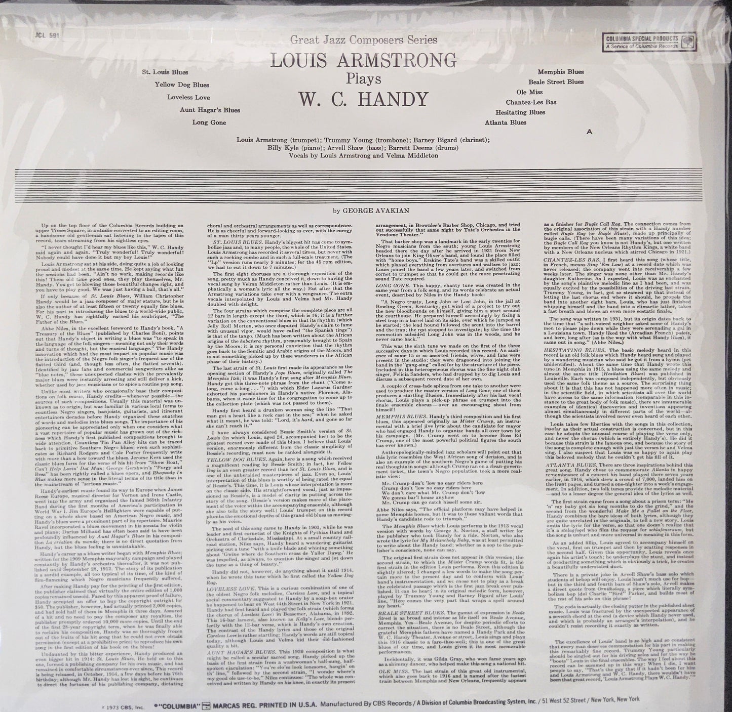 Louis Armstrong - Plays W. C. Handy