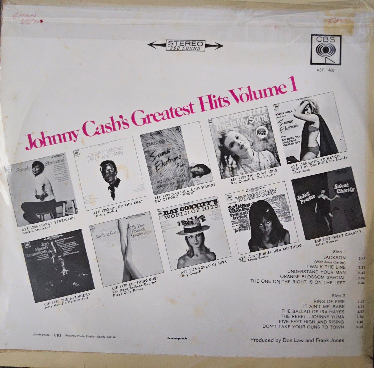 Johnny Cash - Greatest Hits Volume 1