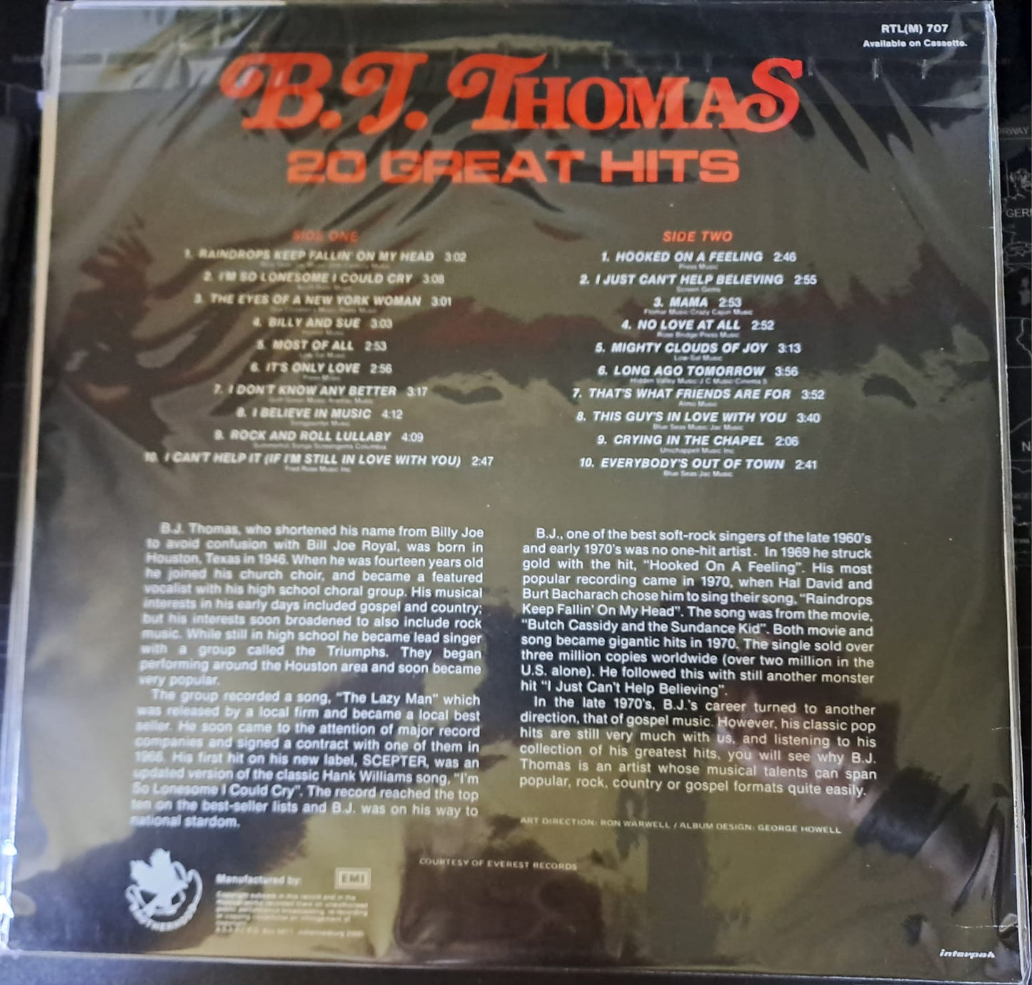 BJ Thomas - 20 Greatest Hits