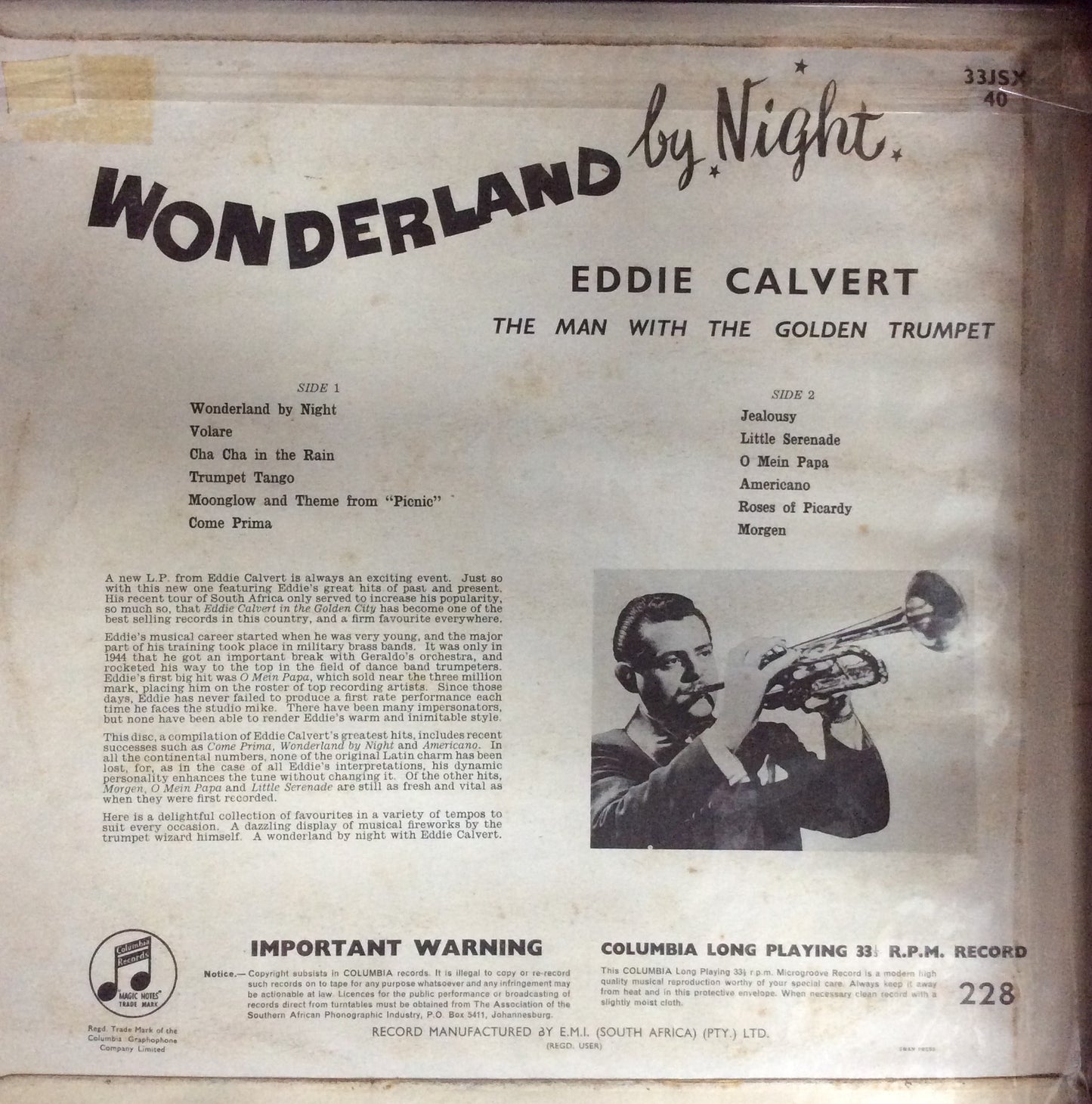 Eddie Calvert - Wonderland By Night