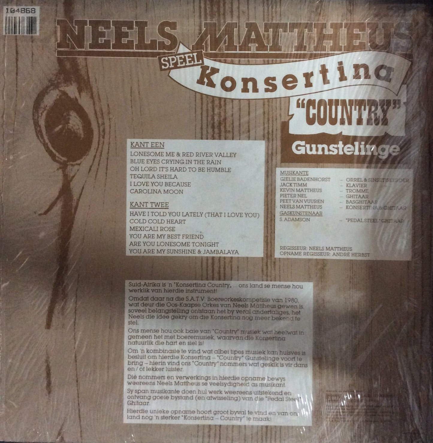 Neels Mattheus - Speel Konsertina "Country" Gunstelinge