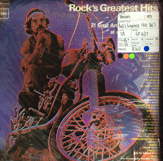 Various Artists - Rock's Greatest Hits Vol. 3