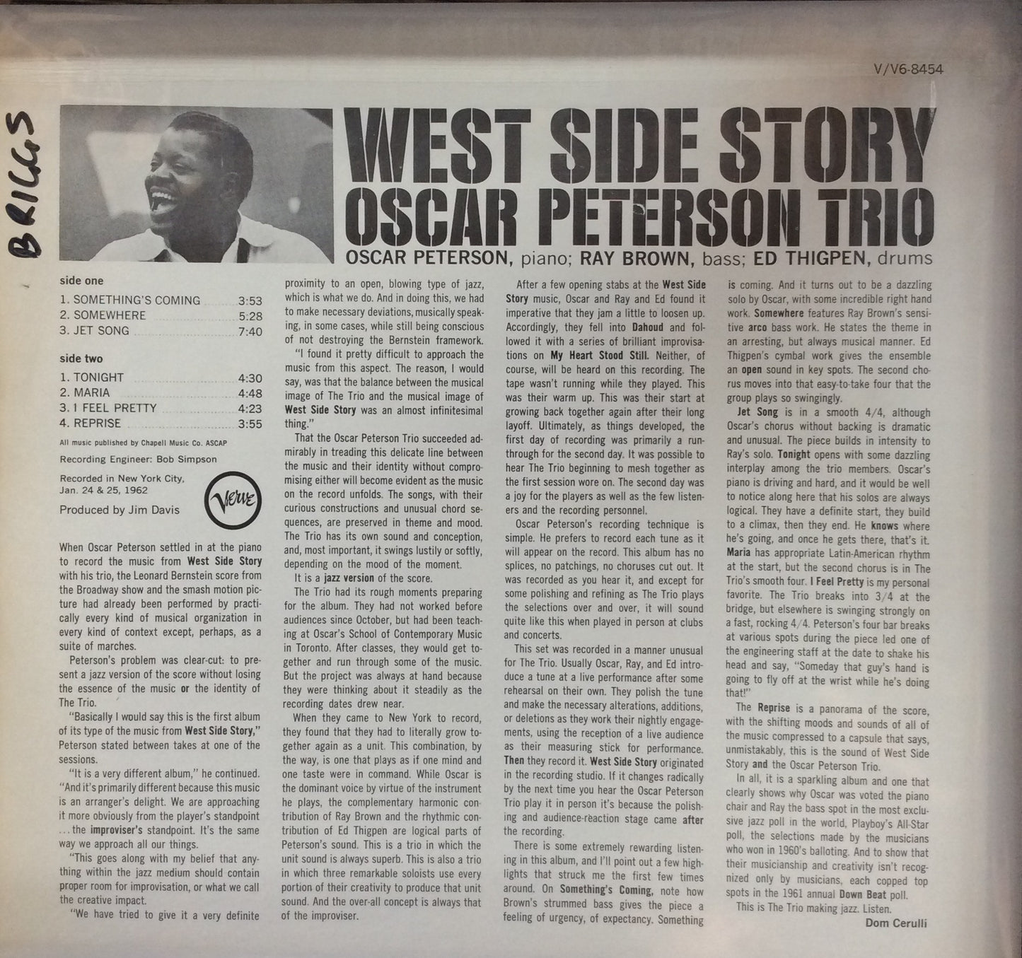 Oscar Peterson Trio - West Side Story