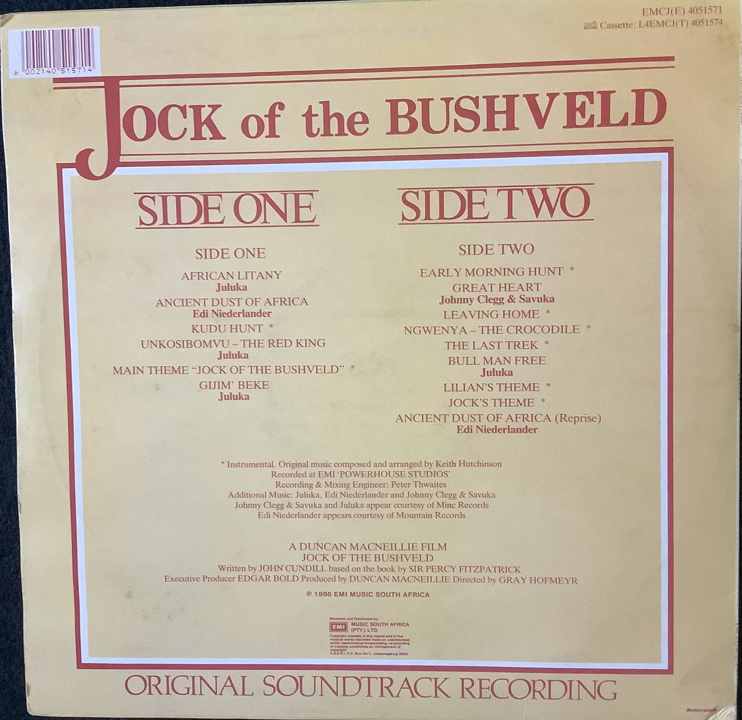 Movie Soundtrack - Jock Of The Bushveld