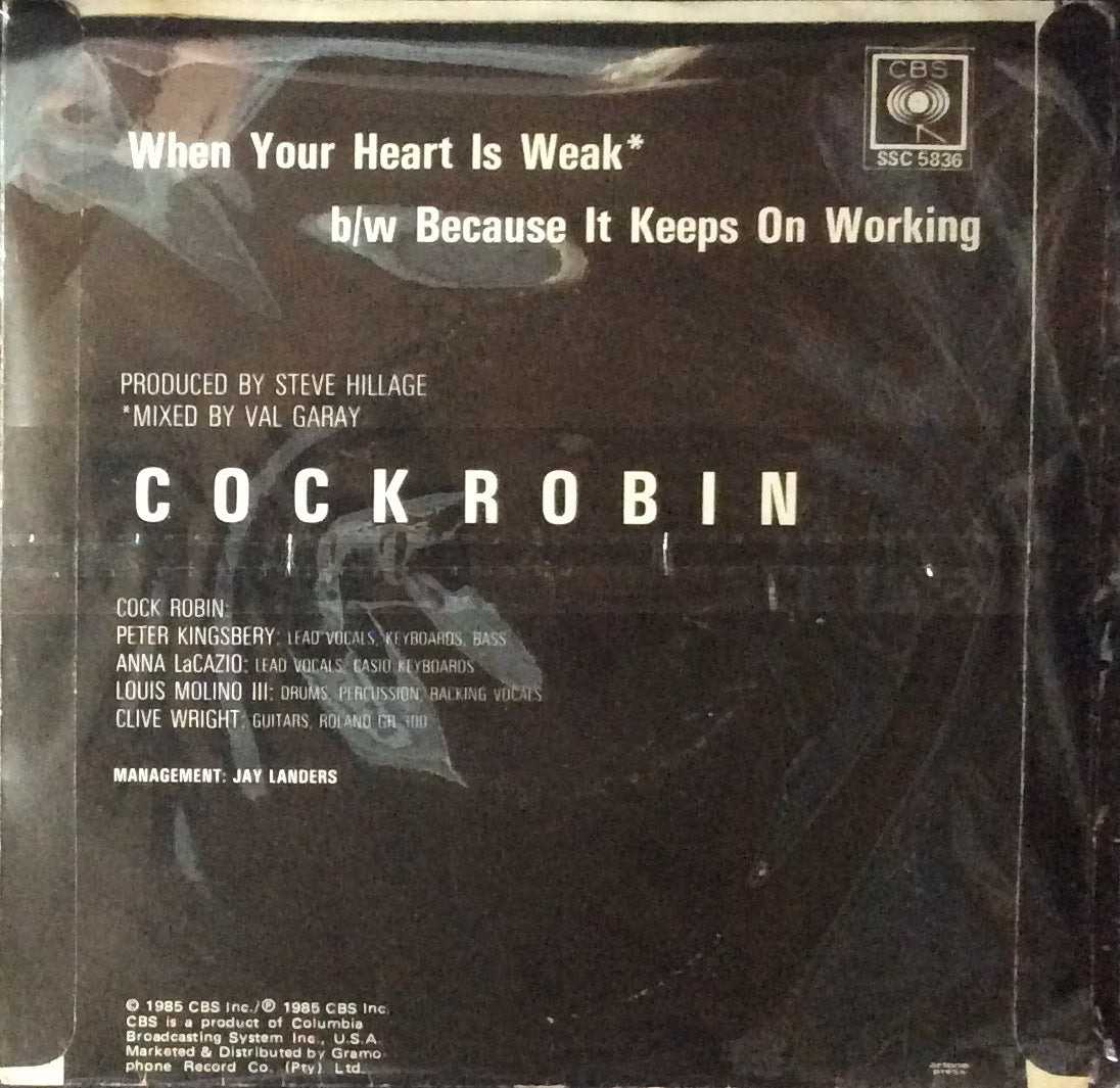 Cock Robin - When Your Heart Is Weak (7" Single)