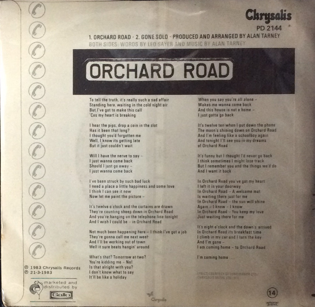 Leo Sayer - Orchard Road