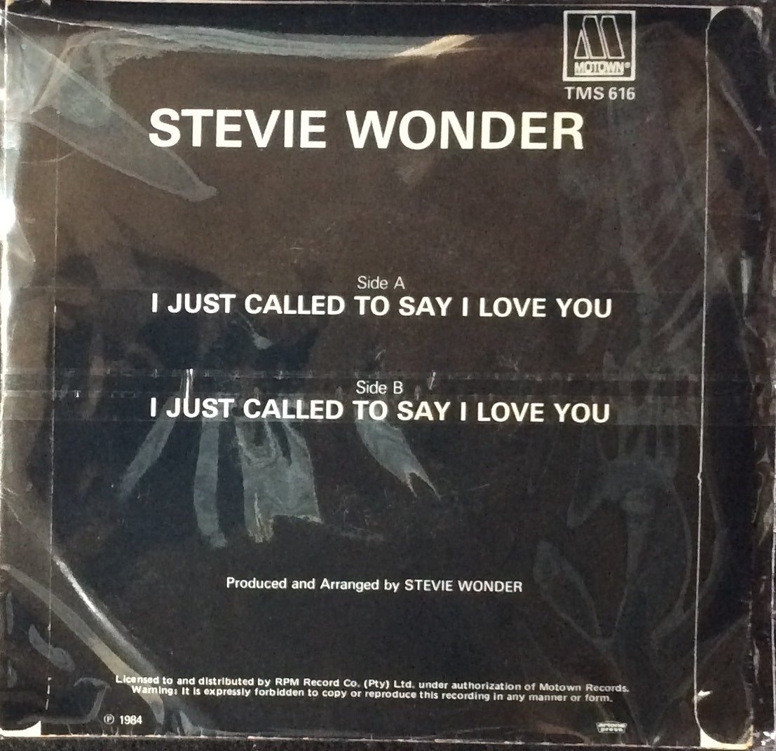 Stevie Wonder - I Just Called To Say I Loved You (7" Single)