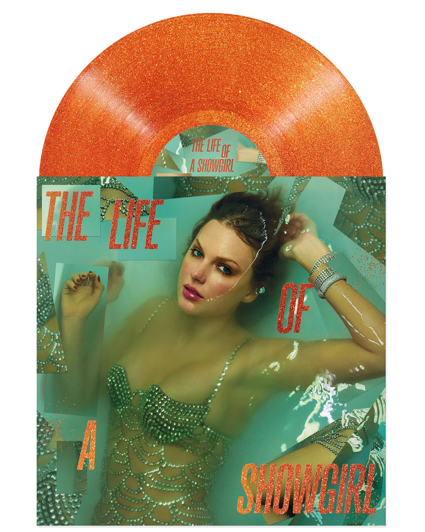 Taylor Swift - The Life Of A Showgirl (PORTOFINO ORANGE GLITTER VINYL)